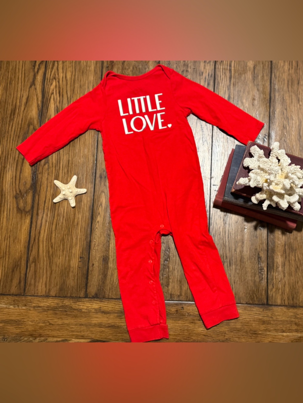 Cat & Jack Red “Little Love” Romper